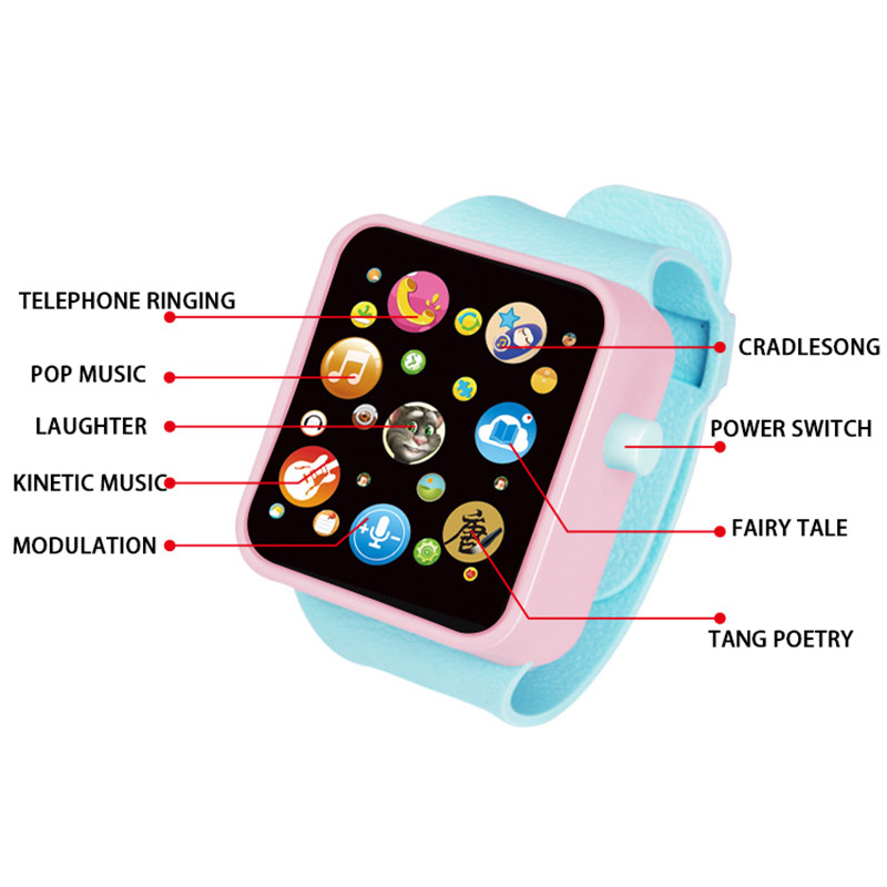 Children Kids Early Education Toy Wrist Watch 3D Touch Screen Music Smart Teaching Baby Hot Selling Birthday Gifts